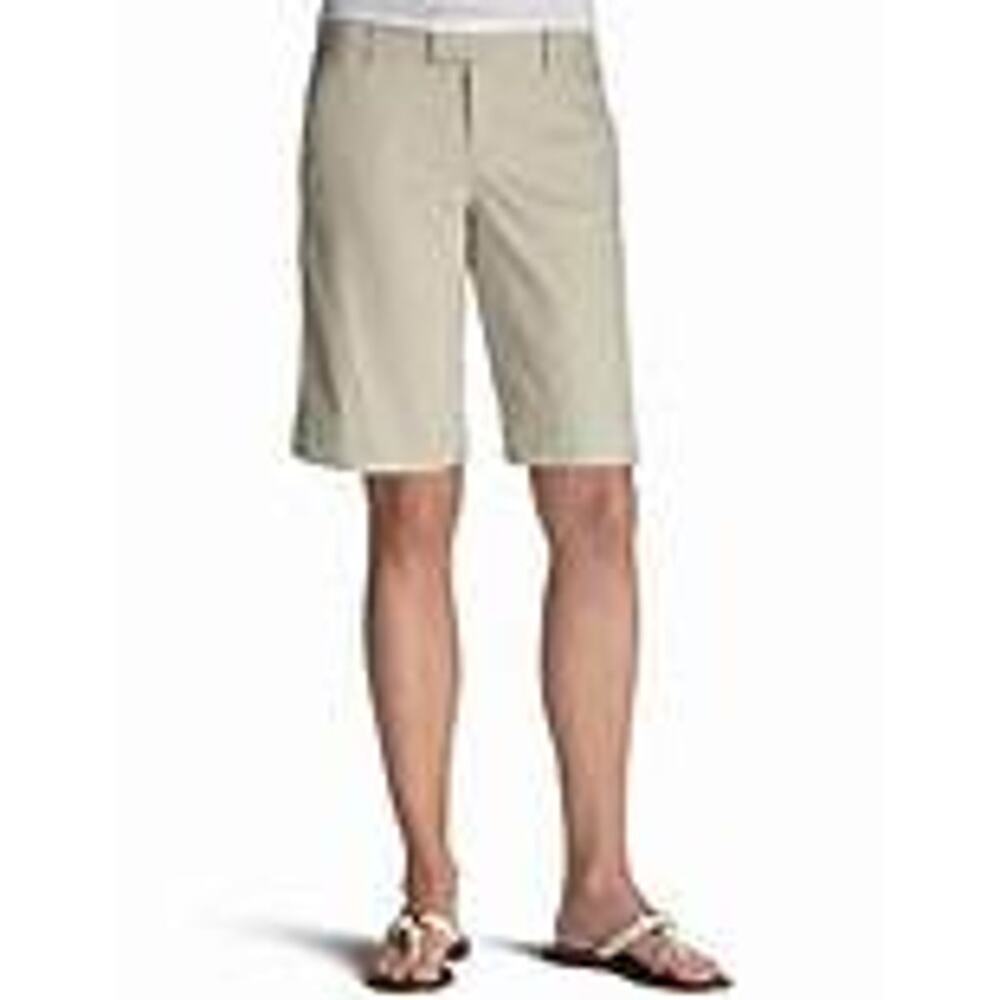 Dockers Stretch Twill Bermuda Khaki Shorts Truly Slimming Sz 16 NWT